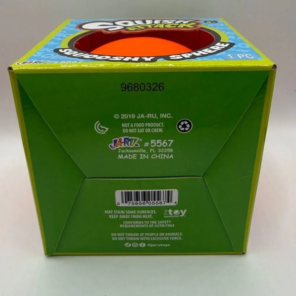 Ja Ru - BIG Squooshy Sphere in Orange: JUMBO Viral Squishy Toy